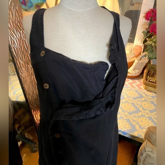 🌹Animale🌹 Linen Asymmetrical Sleeveless Button Up Dress - Picture 11 of 13